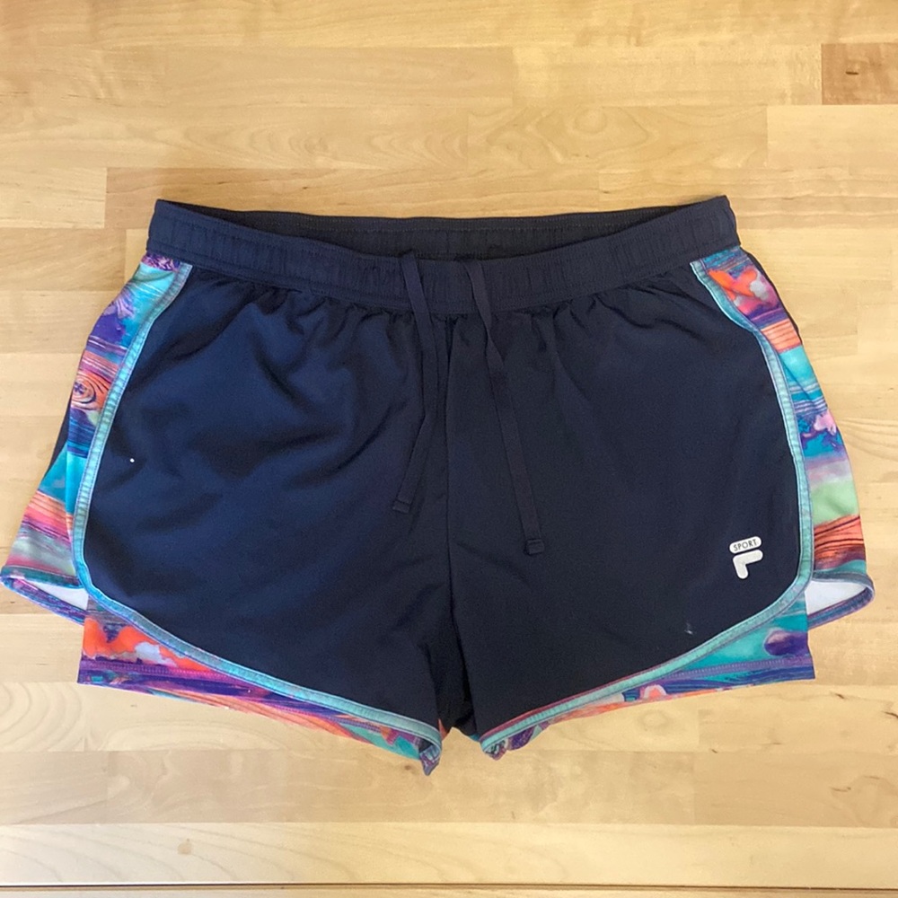Fila Sport Large Women Athletic Shorts Navy Blue